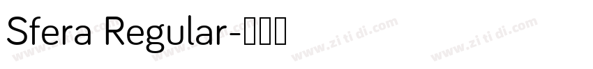 Sfera Regular字体转换